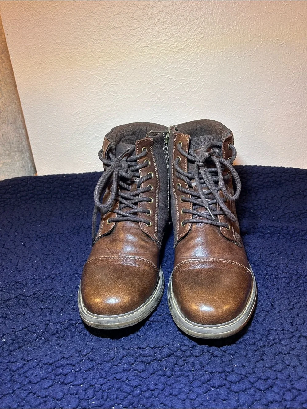 Men's Brown Leather Lace-Up Ankle Boots